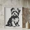 Artistic Sitting Morkie - SVG