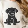 Sitting Labrador Retriever Printable Artwork