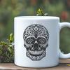 Beautiful Skull - Laser Engraver PNG