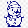 Artistic Snowman Clipart