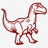 Unique Dinosaur Illustration - Free DXF