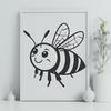 Beautiful Flying Bee - SVG