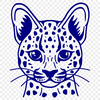 Big Cat Stencil In SVG, PNG, PDF And DXF Formats