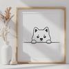 Stunning Peeking Shiba Inu - PNG