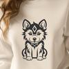 Free Husky Vector Drawing In PDF For Free Download