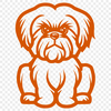 Artistic Sitting Shih Tzu In PNG - Commercial Use