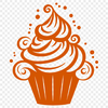 Cupcake Stencil In PNG File Format For Free Download