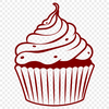 Free Unique Cupcake Printable Artwork DXF - Commercial Use