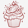 Artistic Cupcake In SVG