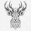 Deer Stencil In SVG, PNG, PDF And DXF Formats