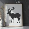 Deer Digital Art In SVG, PNG, PDF And DXF Formats