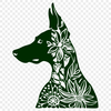 Doberman Pinscher Clip Art In SVG, PNG, PDF And DXF File Formats