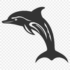 Beautiful Dolphin In SVG - For Free Download, Commercial Use