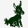 Beautiful Donkey Vector Drawing - Free SVG