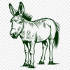 Stunning Donkey In DXF - Free Download