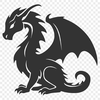 Dragon Vector Illustration In SVG, PNG, PDF And DXF File Formats