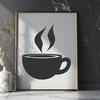 Coffee Drawing In SVG, PNG, PDF And DXF File Formats