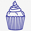 Free Cupcake Vector Illustration In SVG For Free Download