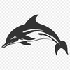 Stunning Dolphin Vector Drawing - Free SVG