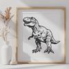 Artistic Dinosaur In PDF Free Commercial Use Download