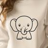 Free Vector Elephant Illustration A digital illustration of an elephant in a vector format, suitable for cutting machines and laser cutters.
