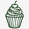 Artistic Cupcake In SVG - For Free Download, Commercial Use