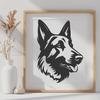 German Shepherd Stencil In PDF File Format For Free Download