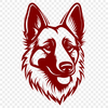 Unique German Shepherd Vector Craft File PNG - Free Download