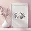 Axolotl Digital Art In SVG, PNG, PDF And DXF File Formats