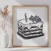 Unique Birthday Cake Digital Drawing DXF - Free Download