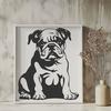 Unique Sitting Bulldog - DXF