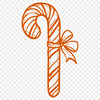 Free Unique Candy Cane Stencil PDF - Commercial Use