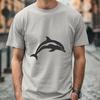 Beautiful Sea Creature Vector Art A detailed illustration of a dolphin's full body, showcasing its characteristic features.