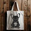 Artistic French Bulldog In SVG, PNG, PDF And DXF File Formats - Free