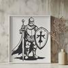 Free Unique Knight Template DXF - Commercial Use