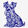 Beautiful Sitting Miniature Schnauzer Illustration