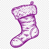 A festive Christmas stocking illustration in vector format.