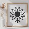 Floral Sunflower In SVG