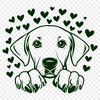 Beautiful Puppy - Laser Cutter PNG Free Download