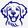 Golden Retriever Drawing In SVG, PNG, PDF And DXF Formats