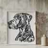 Ornate Great Dane In DXF Format