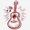 Creative Guitar Clipart - Free DXF