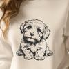 Beautiful Sitting Havanese Vector Art