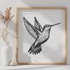 Artistic Flying Hummingbird Digital Art