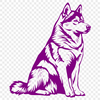 Sitting Husky - SVG