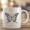 Ornate Butterfly Vector Drawing