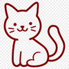 Sitting Cat Digital Artwork - PNG Free Download