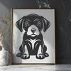 Creative Sitting Puppy Drawing