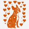 Artistic Sitting Dog Clipart