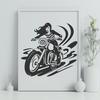 Creative Motorbike Digital Drawing - Free PDF